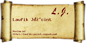 Laufik Jácint névjegykártya
